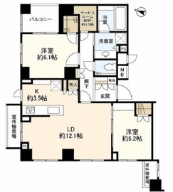 プラウド四谷大京町 3階 間取り図