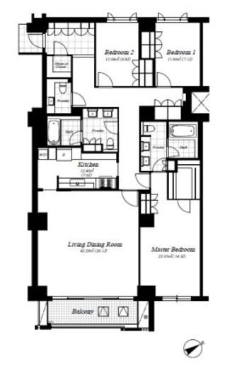 麻布第一マンションズ 401 間取り図