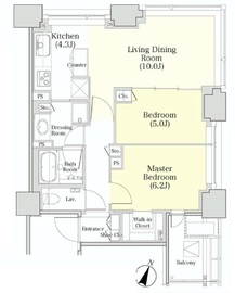 シティタワー九段下 5階 間取り図