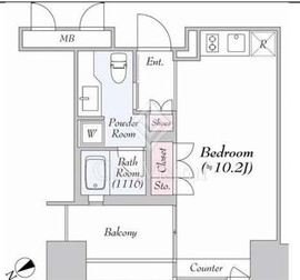 ザ・タワー芝浦 10階 間取り図