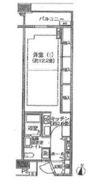 シティコート目黒 3-406 間取り図