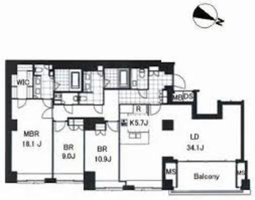 イートンプレイス神園町 2F3 間取り図
