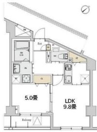 カスタリア本駒込 210 間取り図