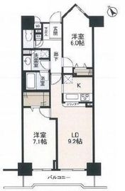 東急ドエルアルス目黒不動前 14階 間取り図