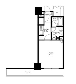 品川タワーフェイス 17階 間取り図