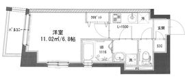 K NISHI AZABU 301 間取り図