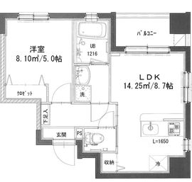 K NISHI AZABU 203 間取り図