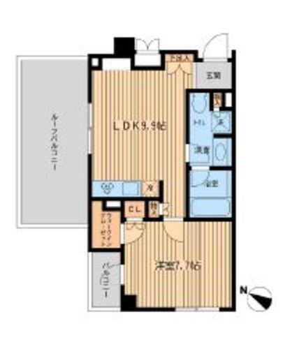 レジデンス三宿 406 間取り図