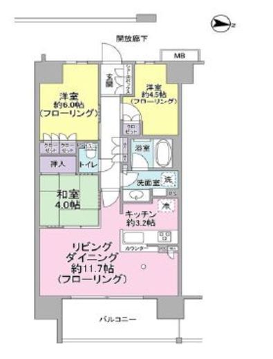 グランソシア辰巳の森海浜公園 2階 間取り図