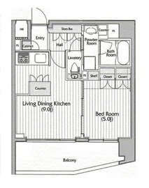 プライマル三軒茶屋 404 間取り図