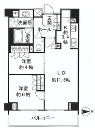 パークハウス市谷柳町 4階 間取り図