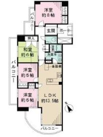 ライオンズスクエア小石川後楽園 6階 間取り図