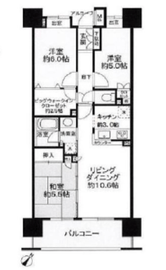 クレストシティレジデンス 18階 間取り図