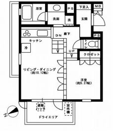 NTPRレジデンス下馬 205 間取り図