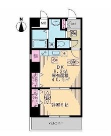 リベア東神田 501 間取り図