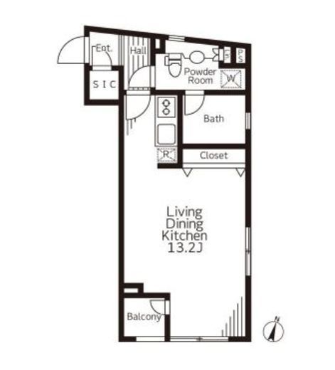レジデンス広尾 209 間取り図