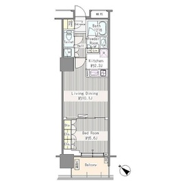 ユニゾンタワー 602 間取り図