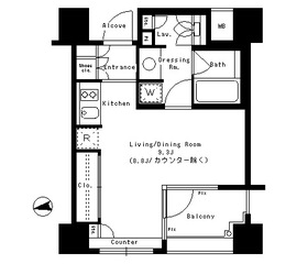 パークアクシス神楽坂ステージ 607 間取り図