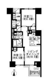 ミッドタウンコンド四谷 13階 間取り図