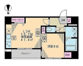 リベア東神田 903 間取り図