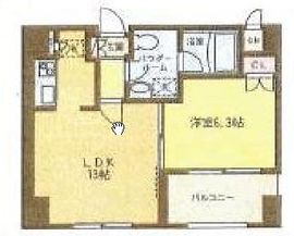 リブレ東新宿 1601 間取り図