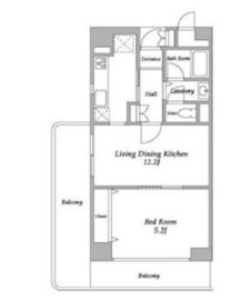 プラザ勝どき 429 間取り図