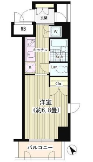 タキミハウス渋谷 301 間取り図