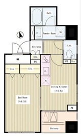 コンフォリア銀座イースト弐番館 1101 間取り図