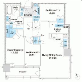 グローバルフロントタワー 3階 間取り図