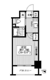 エステムプラザ品川大崎駅前レジデンシャル 13F1 間取り図