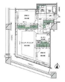 コンシェリア西新宿タワーズウエスト 38階 間取り図