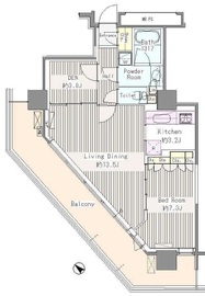 ユニゾンタワー 2501 間取り図