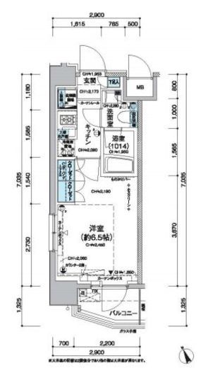 レジディア蒲田5 1106 間取り図