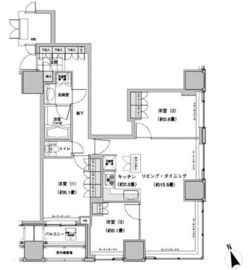 ウエストパークタワー池袋 1409 間取り図