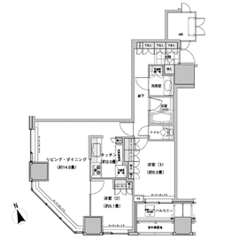 ウエストパークタワー池袋 506 間取り図