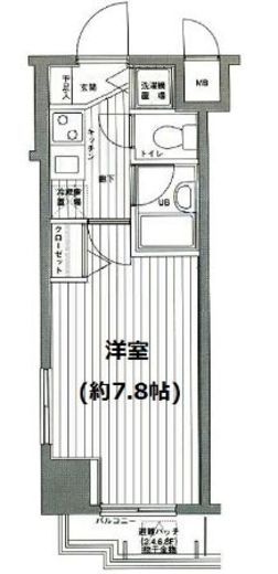 グランド・ガーラ麻布十番 8階 間取り図