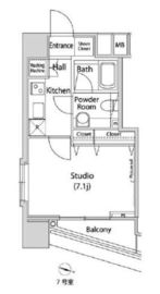 ファーストリアルタワー新宿 707 間取り図