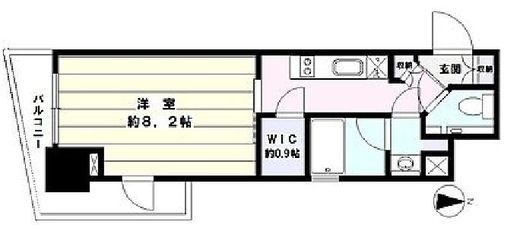 パークリュクス新宿御苑前mono 10階 間取り図