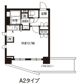 レジディア御茶ノ水 1406 間取り図