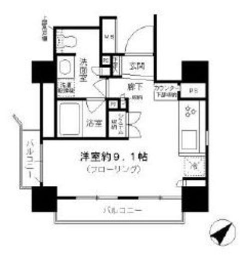 日本橋ヴォアール 4階 間取り図