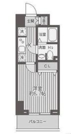 レジディア蒲田 1509 間取り図