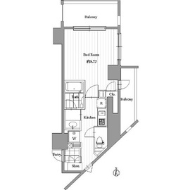 シグマ西麻布2 603 間取り図