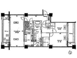 フォレストテラス鳥居坂 2F1 間取り図