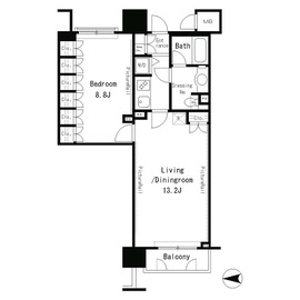 パークアクシス四谷ステージ 207 間取り図