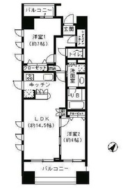 パークキューブ日本橋水天宮 805 間取り図