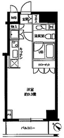 ドゥーエ南麻布 402 間取り図