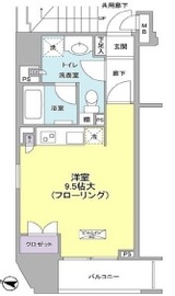 東急ドエルグラフィオ広尾 801 間取り図