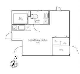 ファーレ代々木上原6 204 間取り図