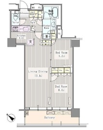 ユニゾンタワー 2602 間取り図