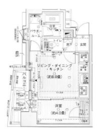 インプレストコア四谷坂町 6階 間取り図